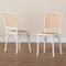Baxton Studio Neah Japandi White Wood and Natural Rattan 2-Piece Dining Chair Set, PR 227-2PC-13247-ZORO - alternate 8